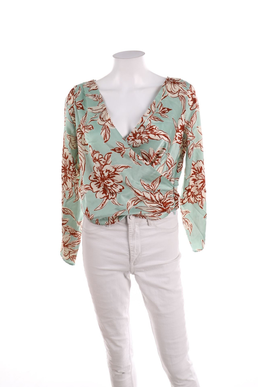 ZARA - Bluse in Wickel-Optik - M