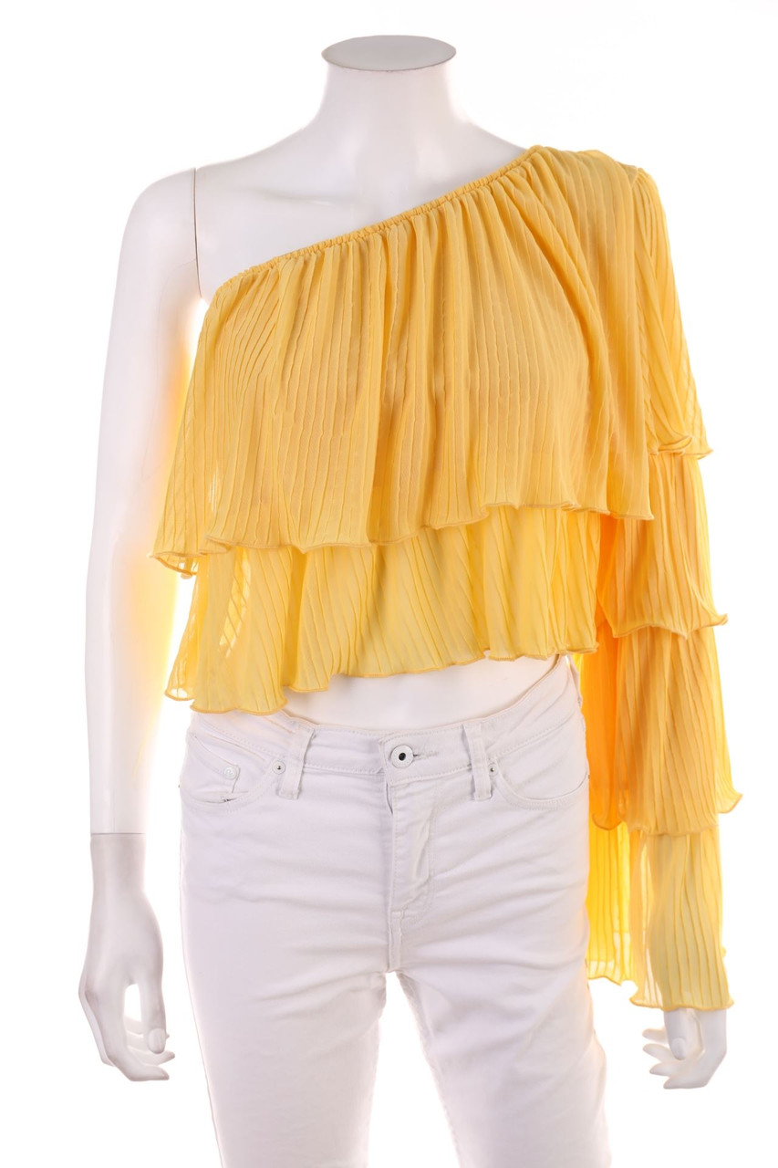 ZARA - Volant-Bluse - M