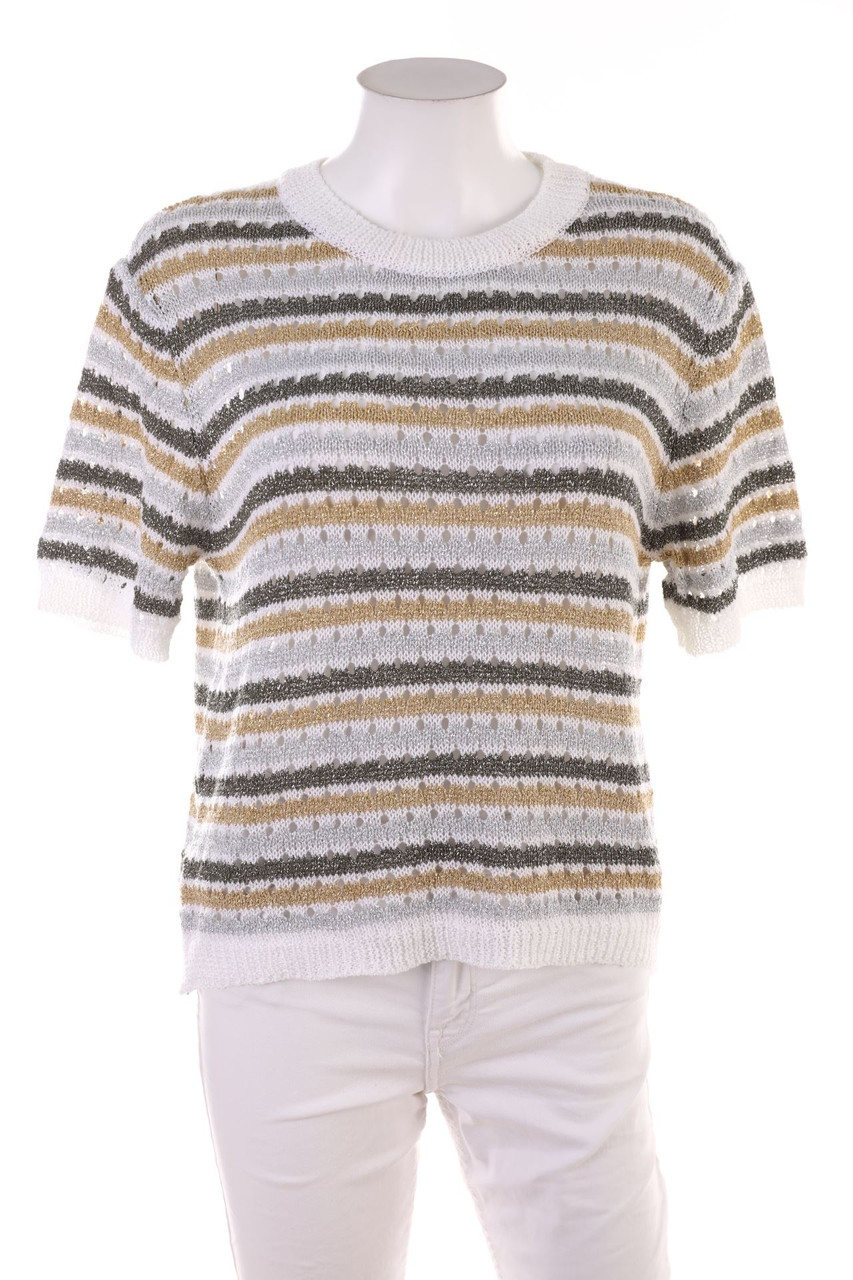 Ohne Label - Strick-Pullover mit Streifen - S