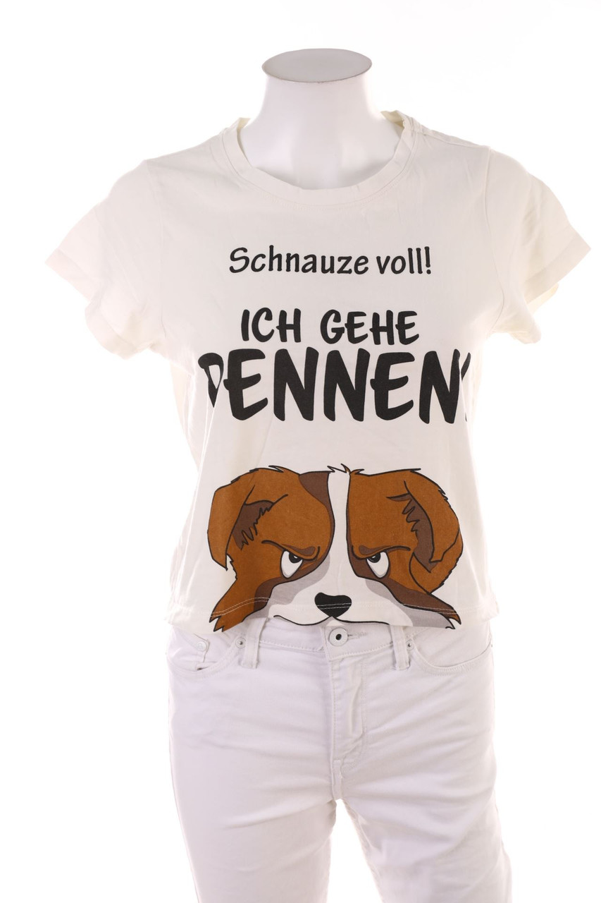 BLIND DATE - Kurzarm-Shirt mit Statement-Print - M