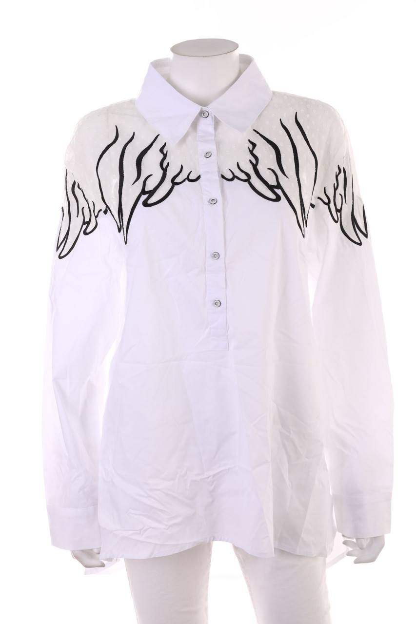 BIRDS OF LOVE - Baumwoll-Bluse - XL