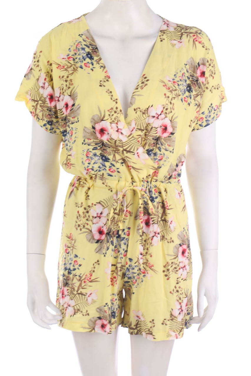 SECONDHAND - Playsuit mit Blumen-Print - S