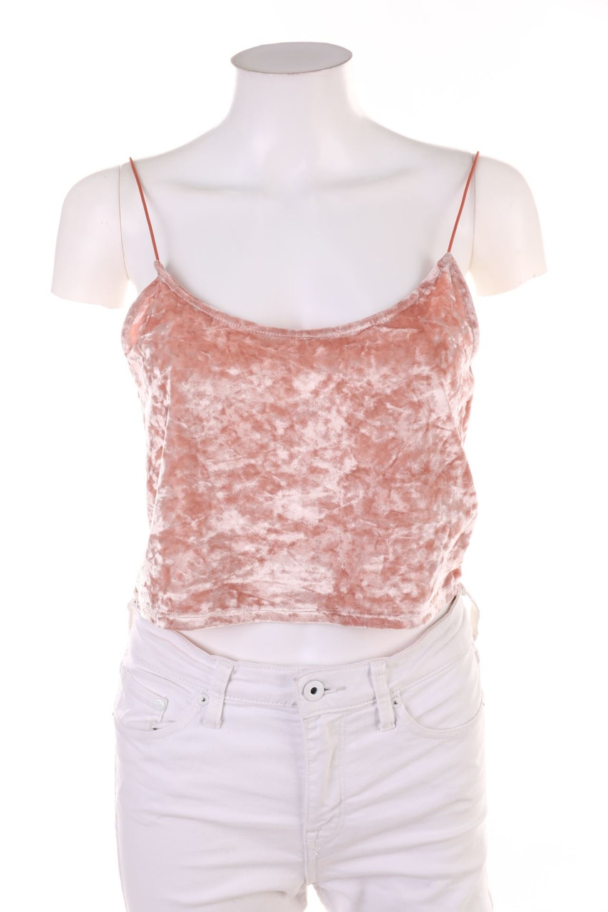 H&M - Samt-Crop-Top - M
