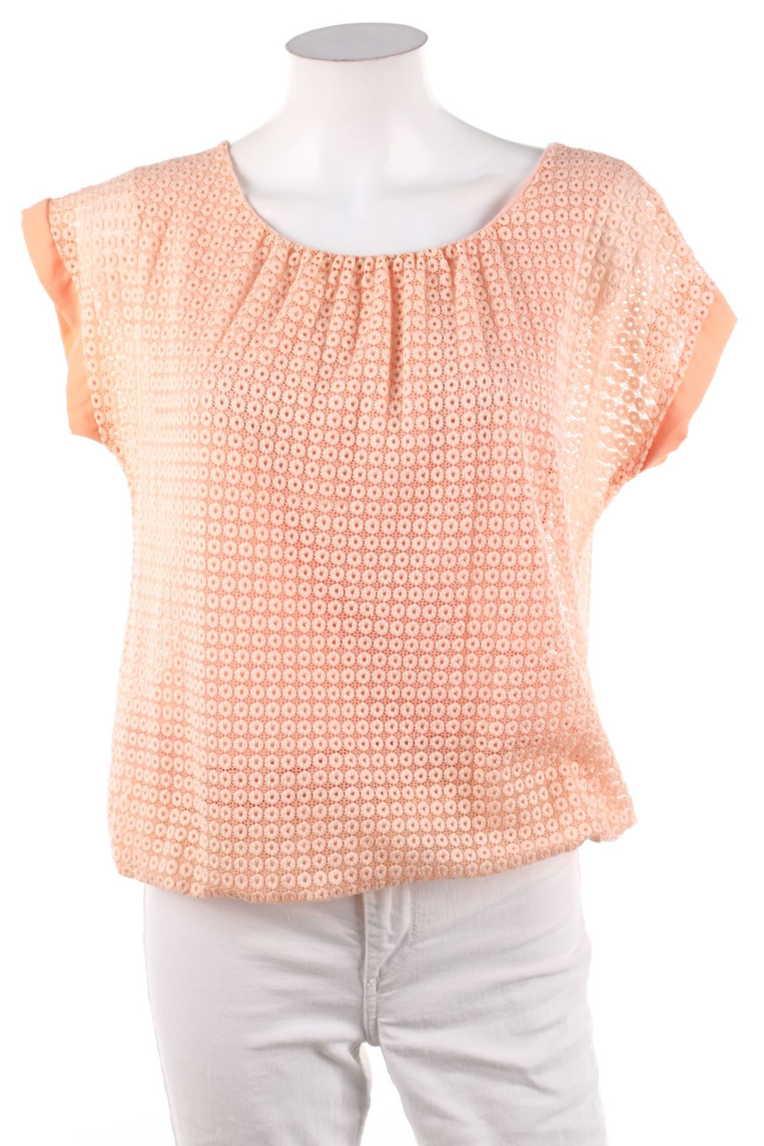 Ohne Label - Shirt mit Stickereien mit Spitze - D 42-44