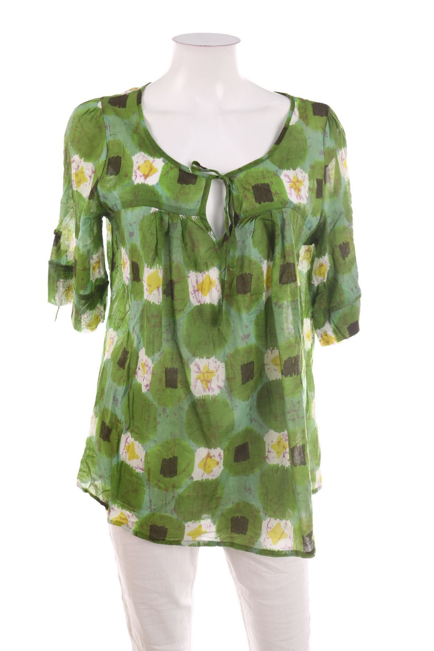 promod - Kurzarm-Bluse mit Muster - D 42