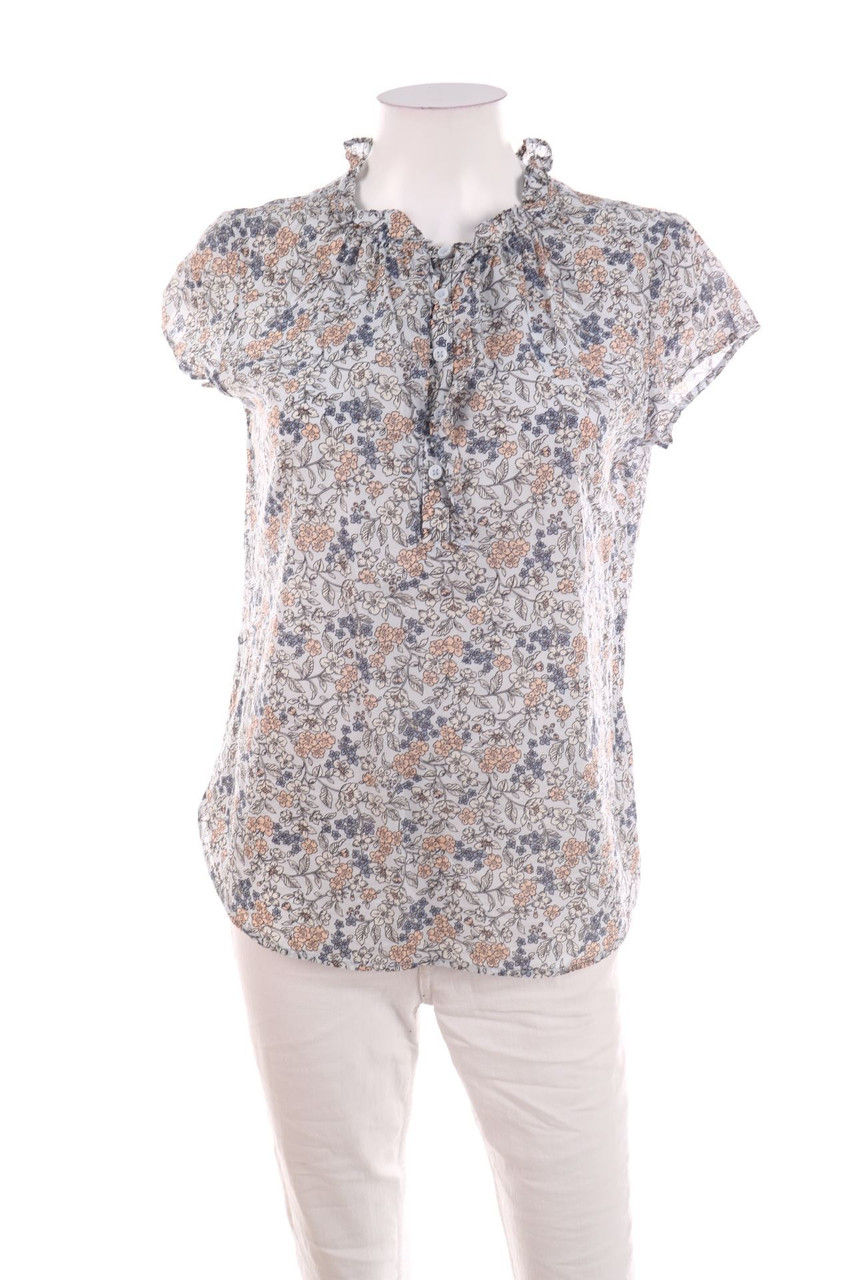 C&A - Kurzarm-Bluse mit Blumen-Print - D 38-40