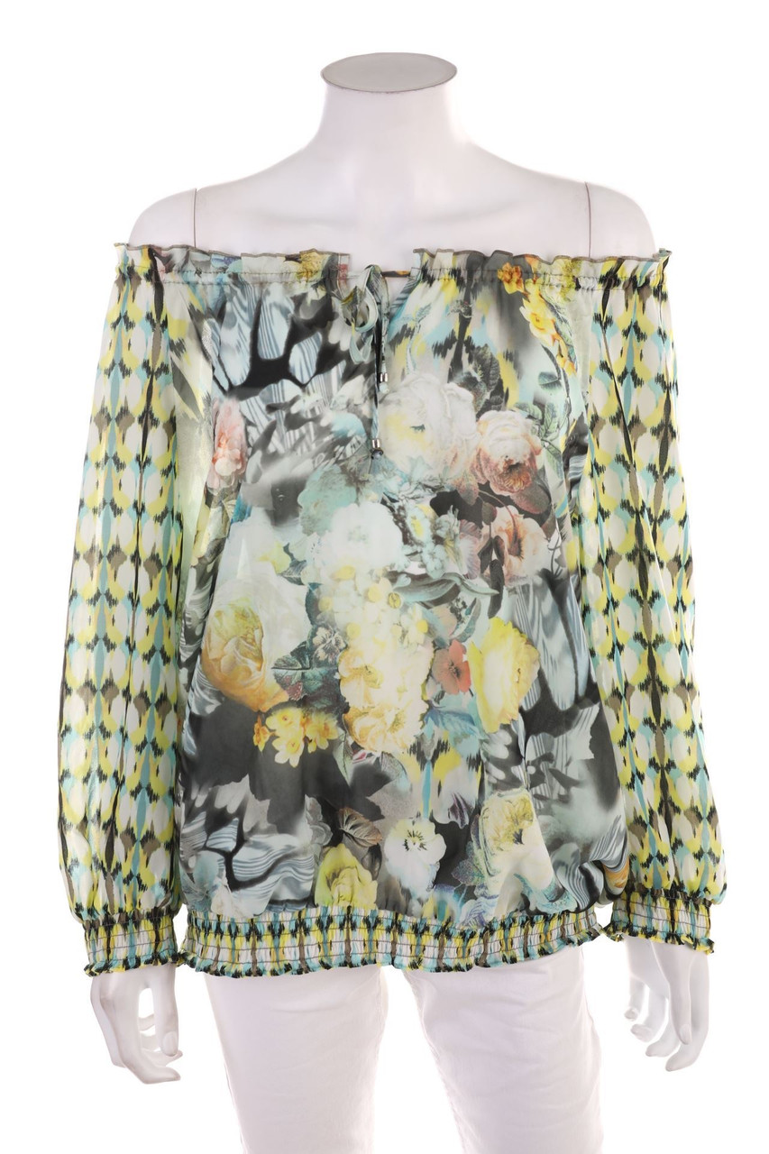 GERRY WEBER - Bluse mit 3/4-Ärmel mit floralem Muster - D 46