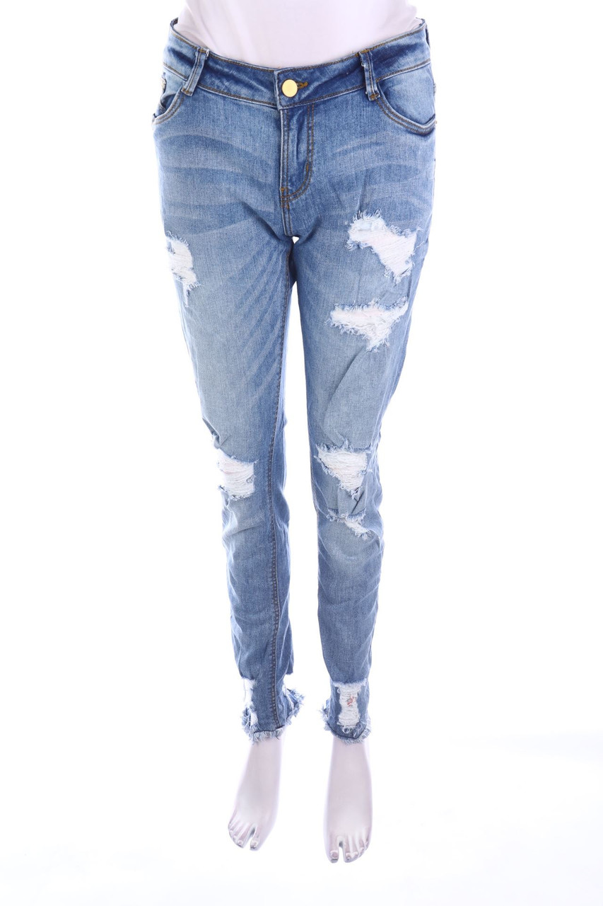 Laura Torelli COLLECTION - Distressed Skinny-Jeans - S