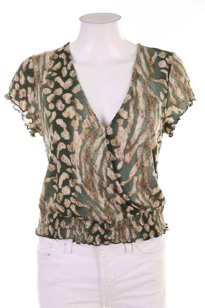 LASCANA - Kurzarm-Shirt in Wickel-Optik - S