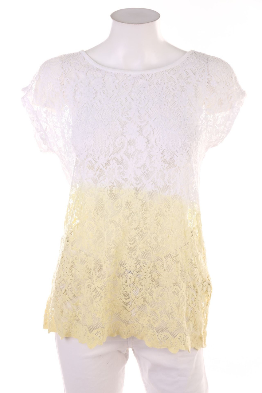 Street One - Spitzen-Kurzarm-Shirt - L