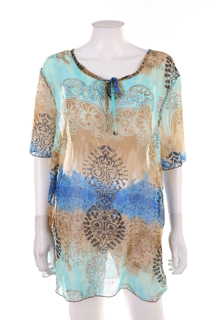 Ohne Label - Kurzarm-Bluse - 48