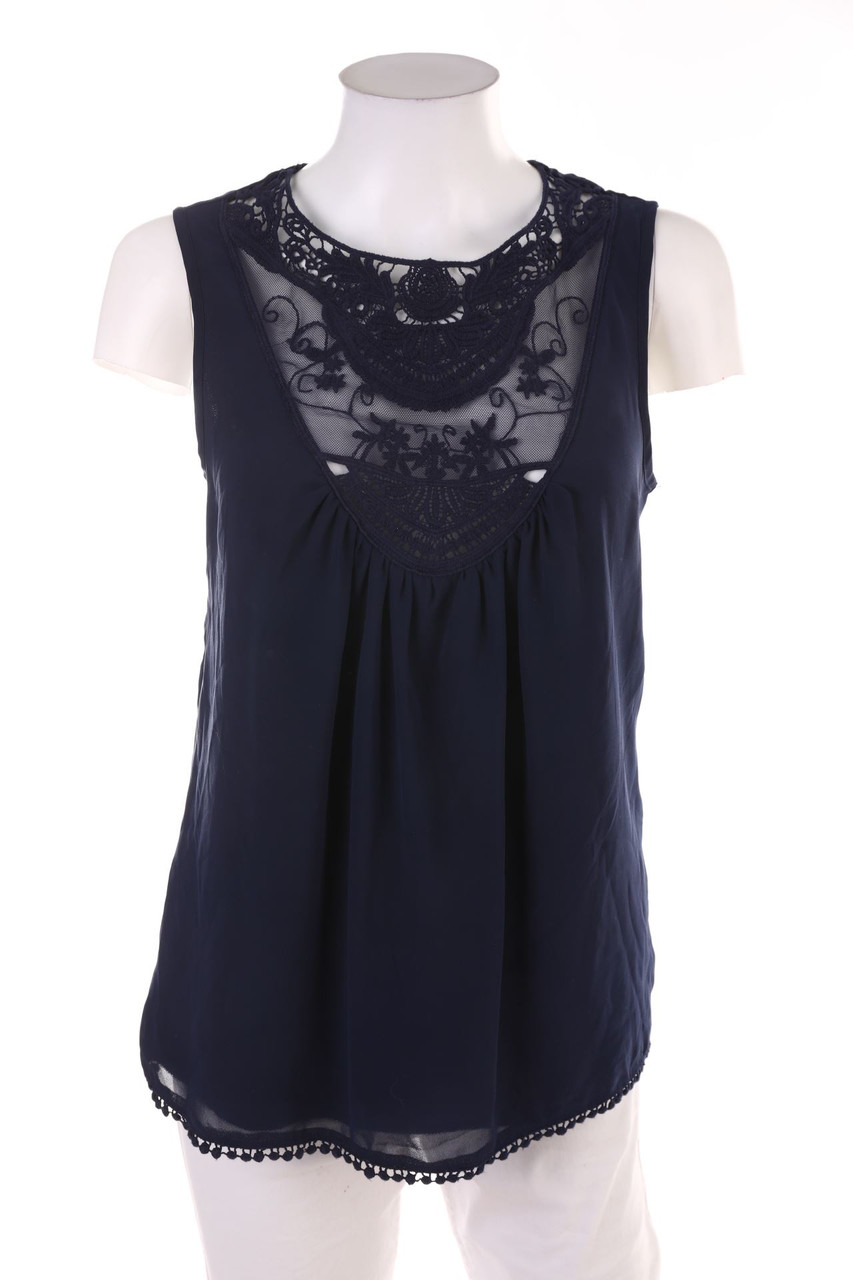 C&A - Blusentop mit Spitzen-Einsatz - S