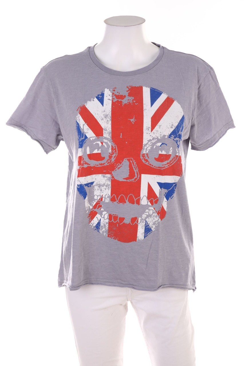 SECONDHAND - Kurzarm-Shirt mit Print - XL