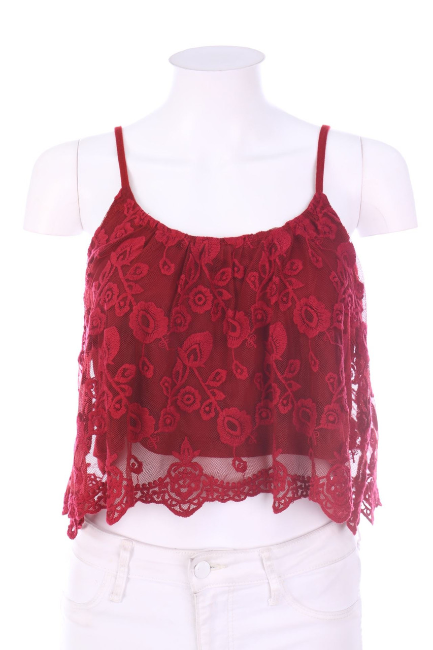 FB SISTER - Cropped-Spitzen-Top - XS