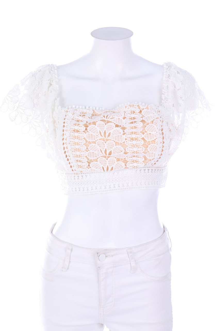 SHEIN - Spitzen-Crop-Top - S