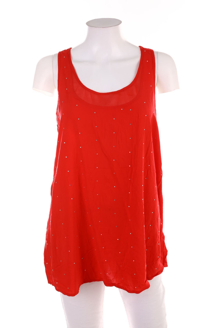 promod - Blusentop mit Strass-Steinen - XL