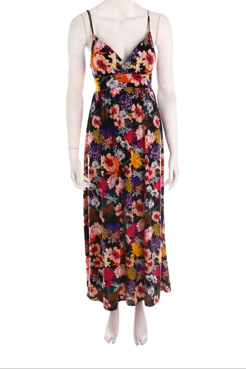 Laura Torelli - Maxi-Kleid mit Blumen-Print - S