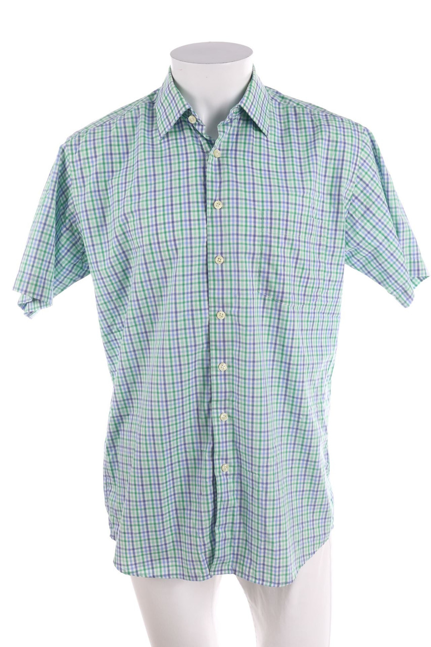 sevensigns - Kurzarm-Hemd mit Karo-Muster - M