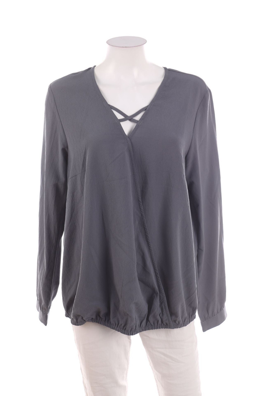 Ohne Label - Bluse in Wickel-Optik mit Schnürung - D 44-46