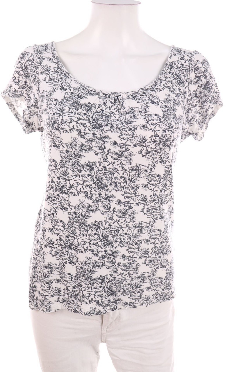 H&M - Kurzarm-Shirt mit floralem Muster - D 34