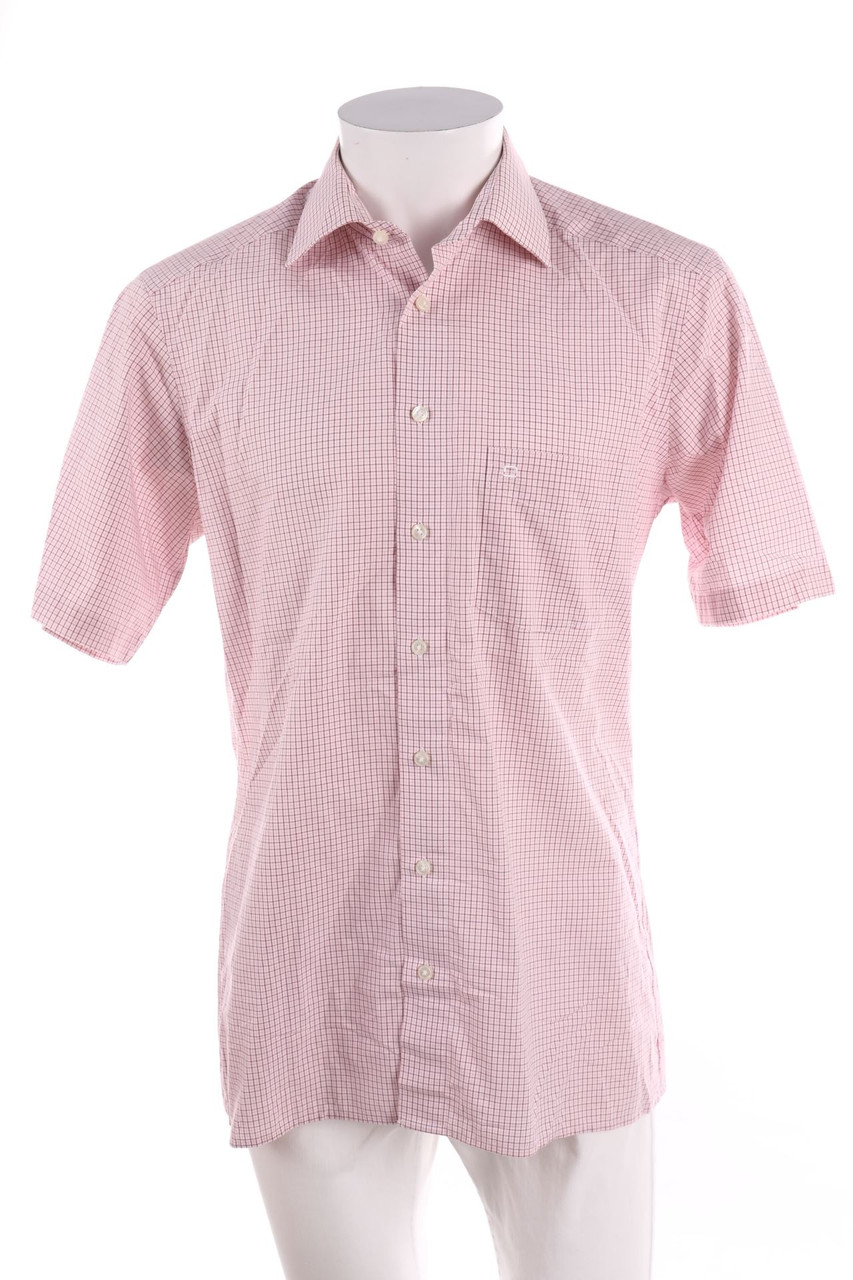 OLYMP - kariertes Kurzarm-Hemd - M