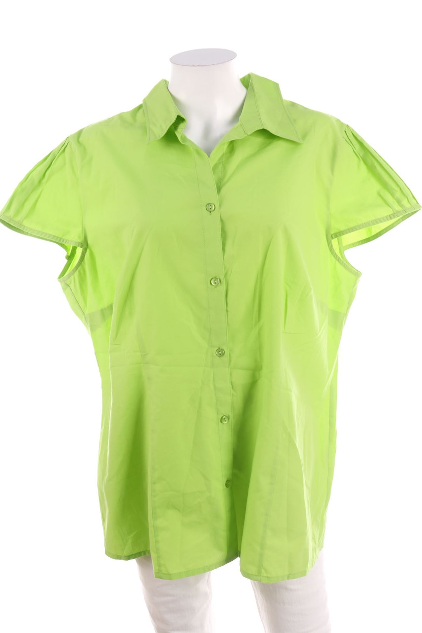 Ohne Label - Hemd-Bluse mit kurzem Ärmel - 48