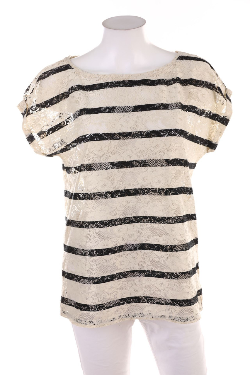 ESPRIT - Kurzarm-Shirt aus Spitze - M