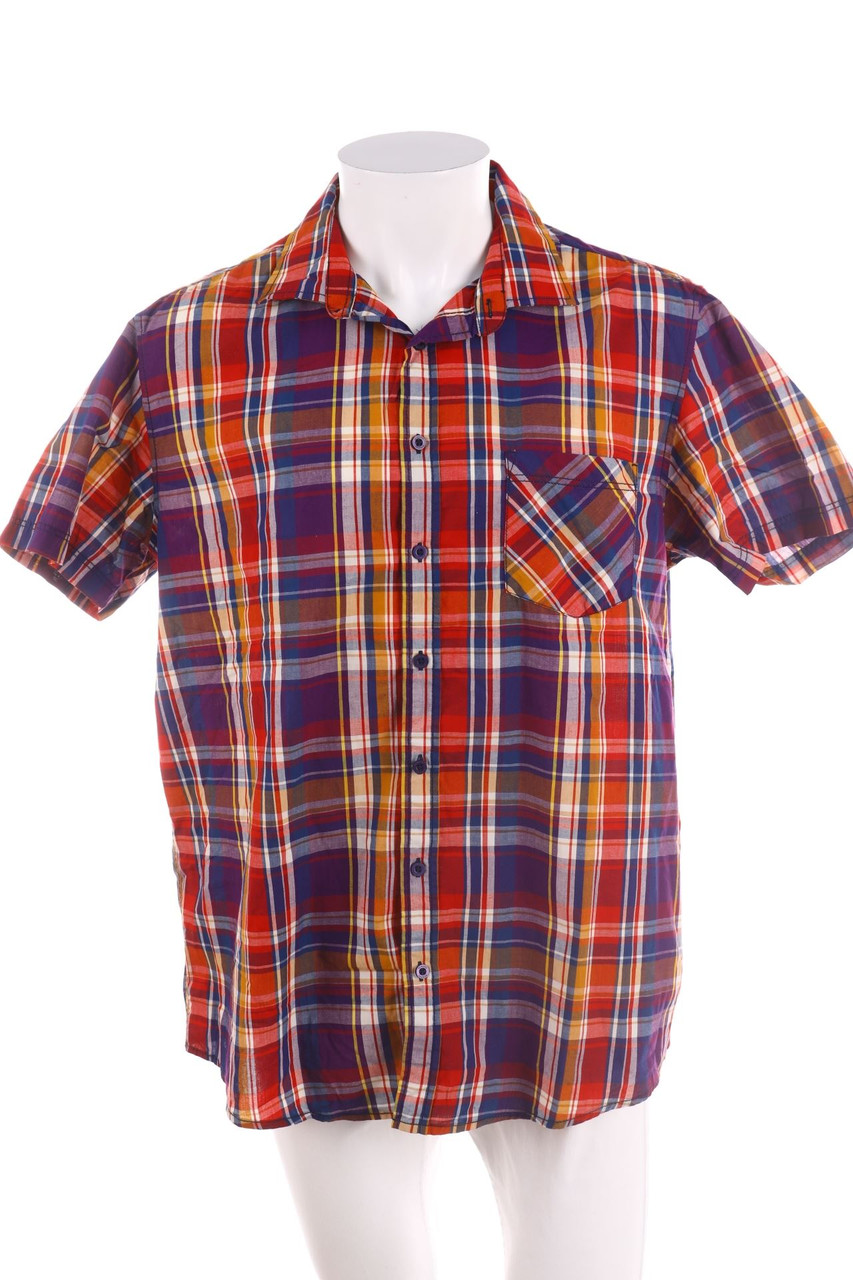 NKD - Kurzarm-Hemd mit Karo-Muster - XL