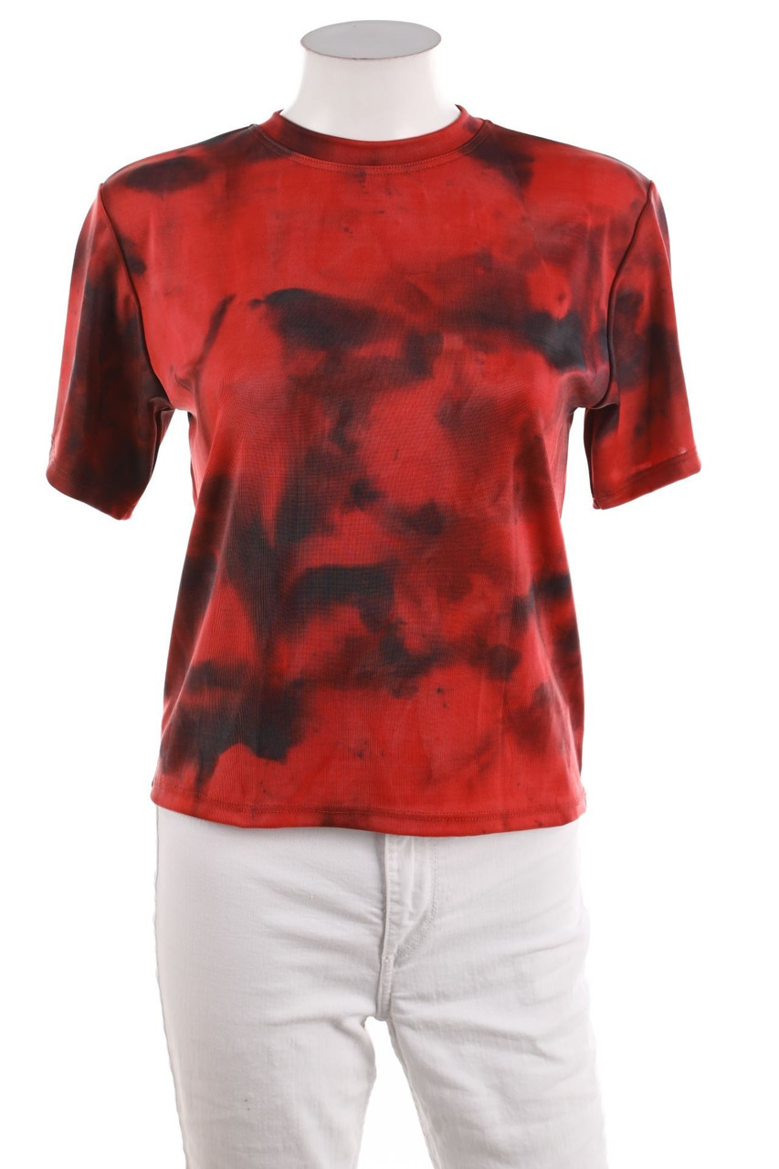 SECONDHAND - Batik-Kurzarm-Shirt mit Stretch - D 40