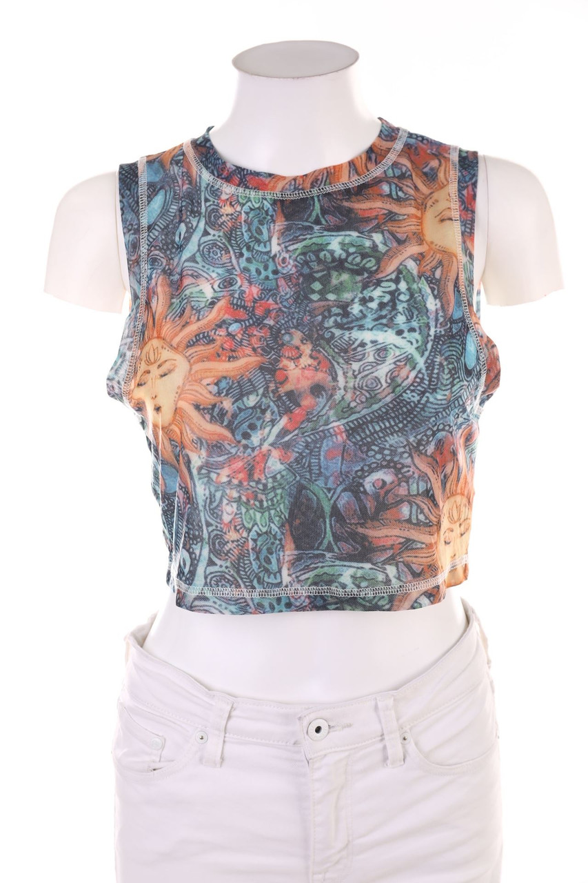 SHEIN - Mesh-Crop-Top - M