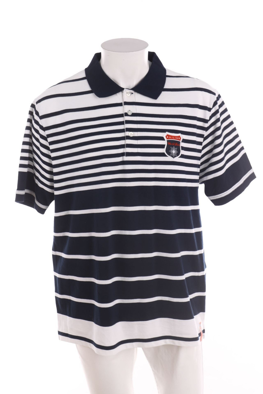 JAN VANDERSTORM - Streifen-Poloshirt mit Patches - 58