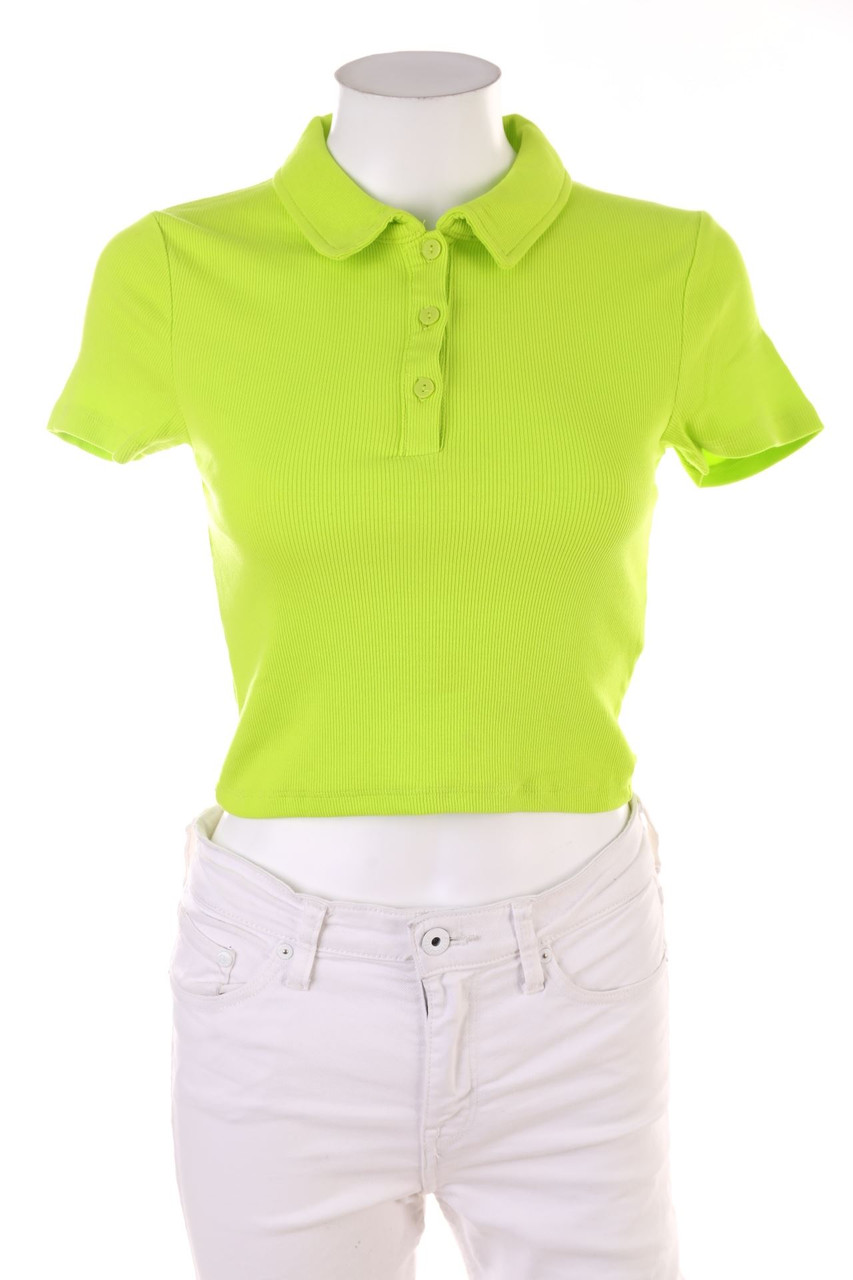 FB SISTER - Neon-Cropped-Shirt mit Kragen - S