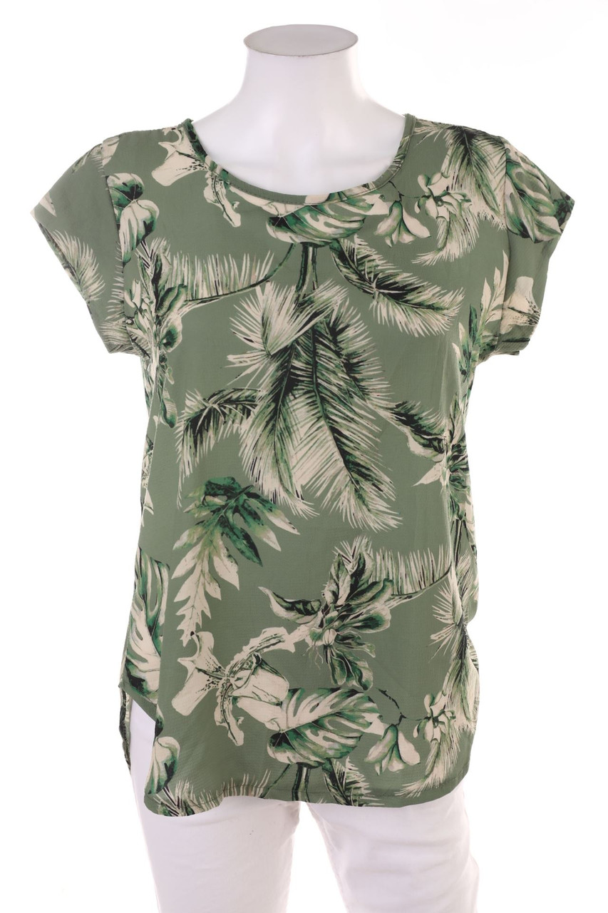 SECONDHAND - Kurzarm-Shirt mit floralem Muster - S