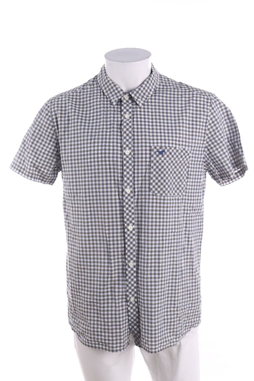 MUSTANG - Kurzarm-Hemd mit Karo-Muster - L