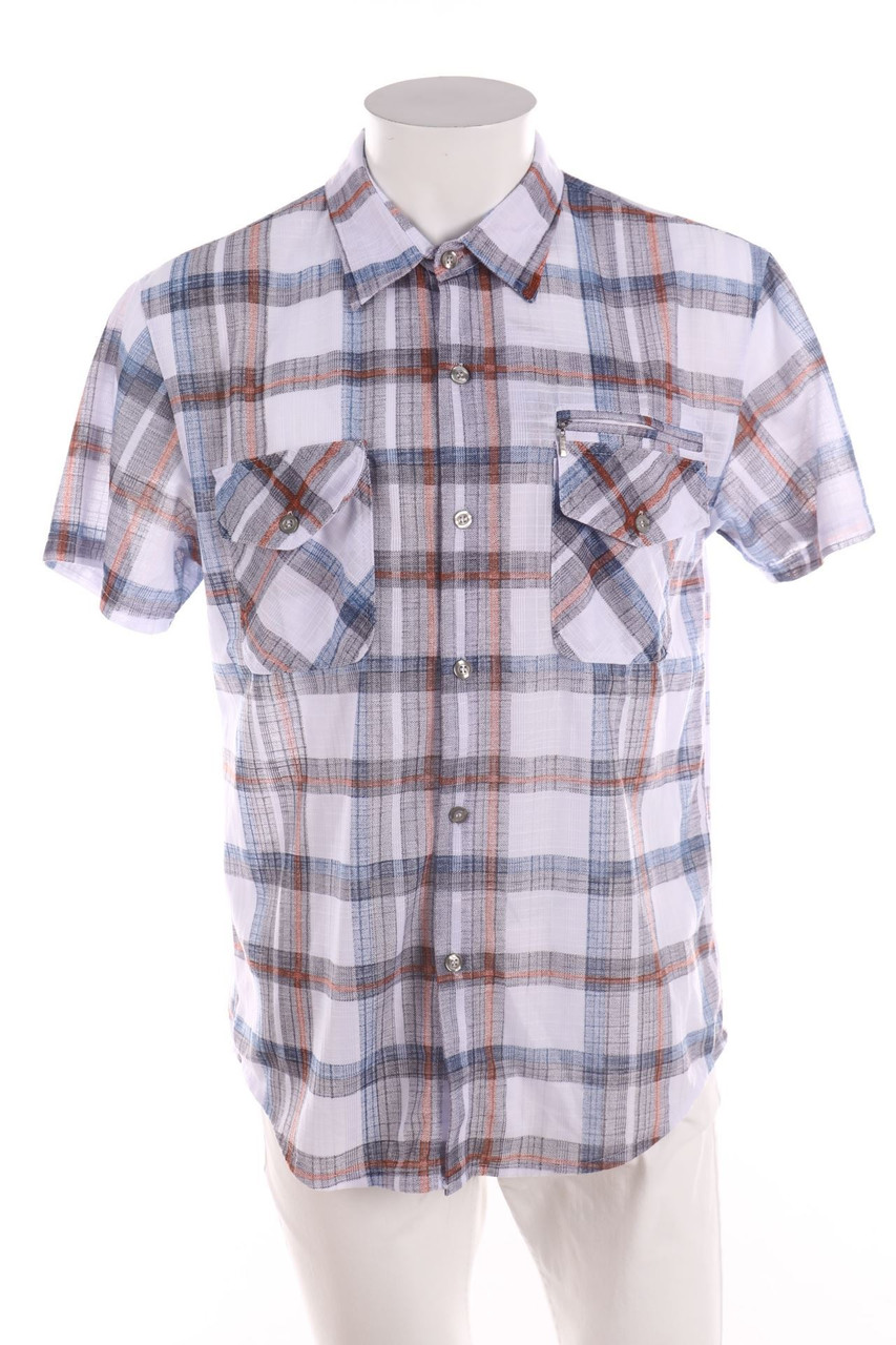 Ohne Label - Kurzarm-Hemd mit Tartan-Muster - 52