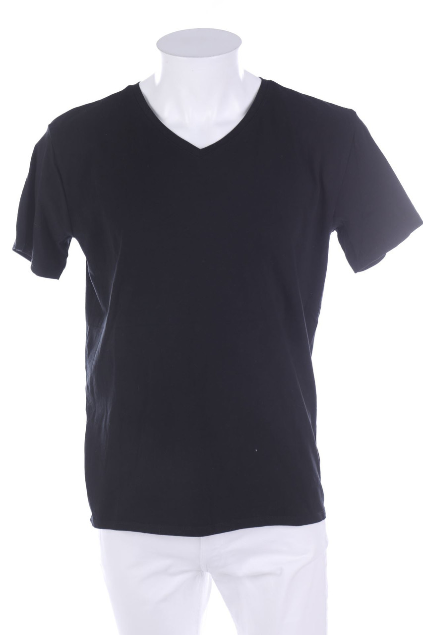 JEAN PASCALE - Basic-T-Shirt mit V-Neck - XL