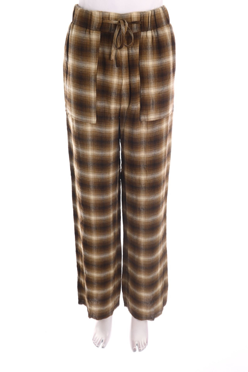 ZARA - Karo-Jogger-Hose aus Viskose-Mix - M