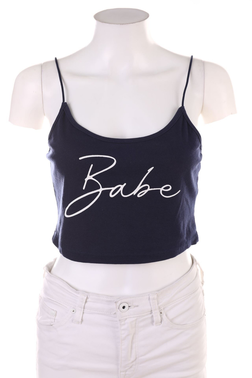 SHEIN - Crop-Top mit Print - L