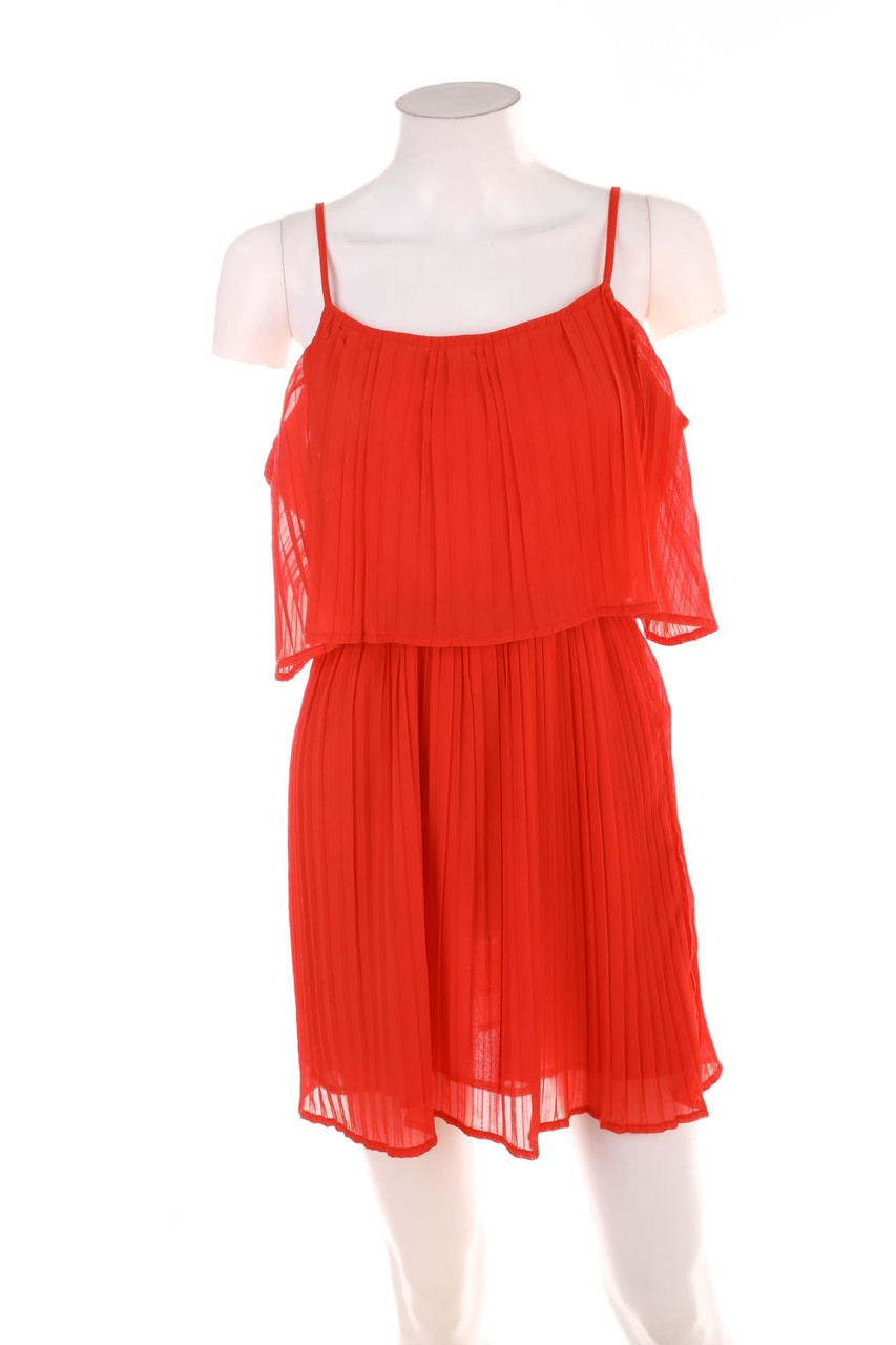 Ohne Label - Plissee-Minikleid im Layer Look - D 40