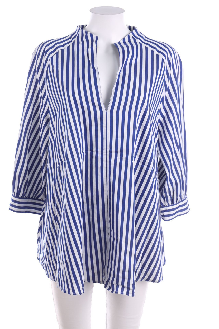 van Laack - Nautical-Bluse mit Streifen - 48