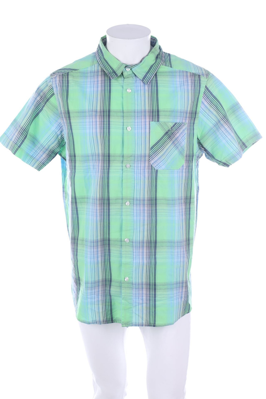 Identic Man - Kurzarm-Hemd mit Karo-Muster - XL