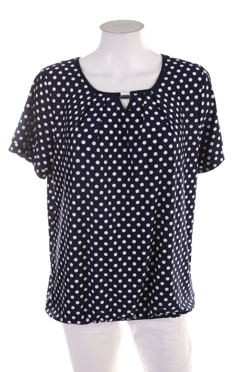 Ohne Label - Kurzarm-Shirt mit Punkten - D 42