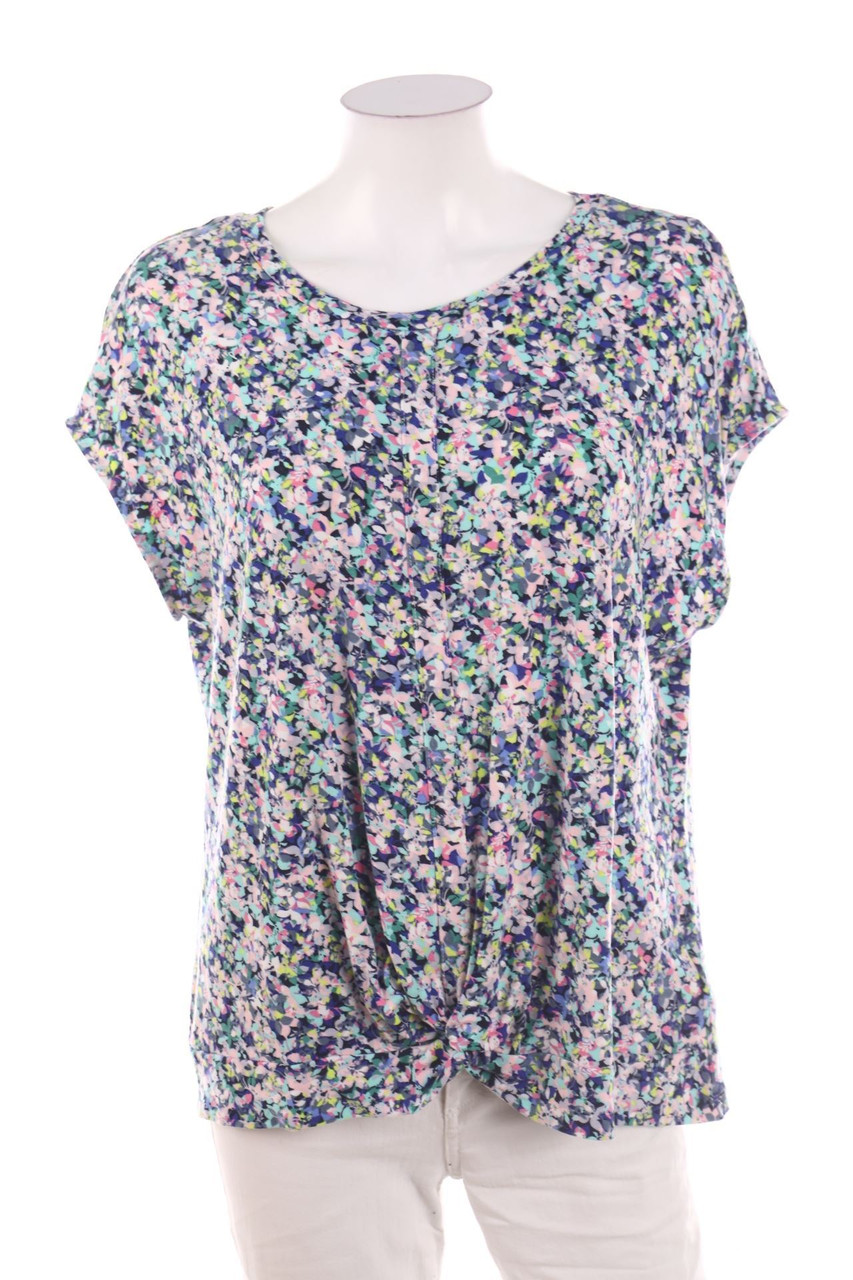 Street One - Kurzarm-Shirt mit Blumen-Print - D 44