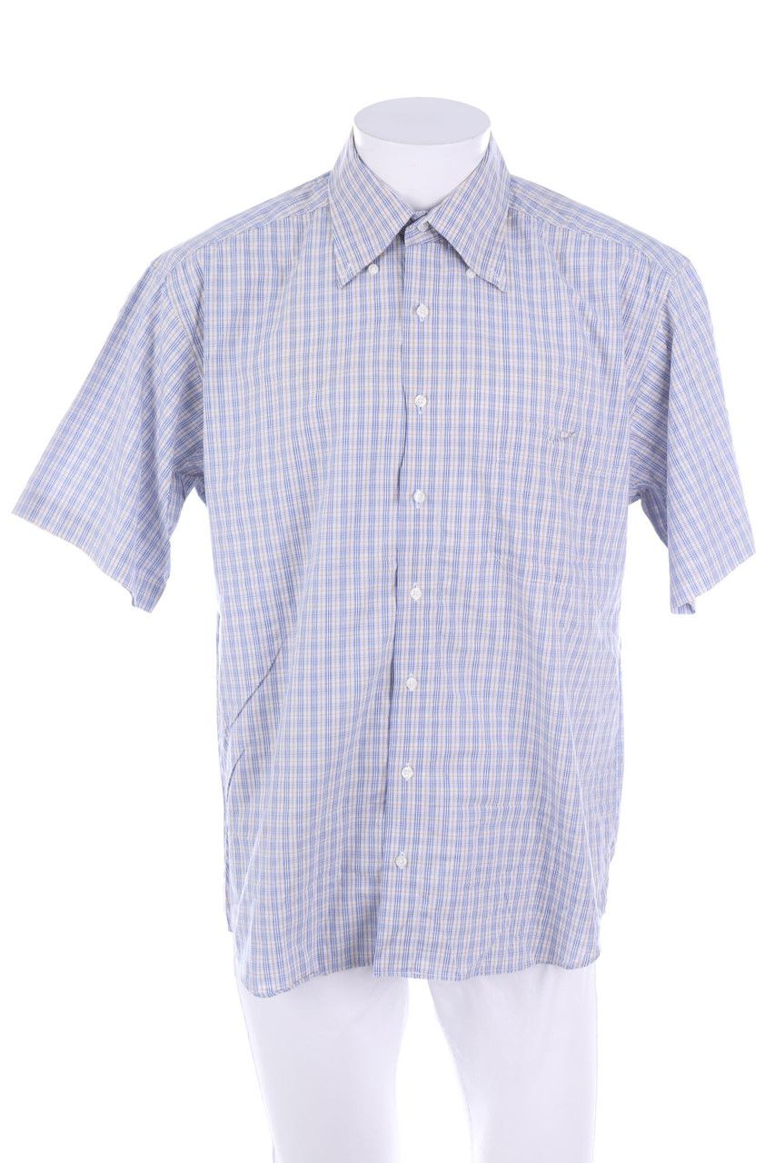 attention - kariertes Kurzarm-Hemd - L