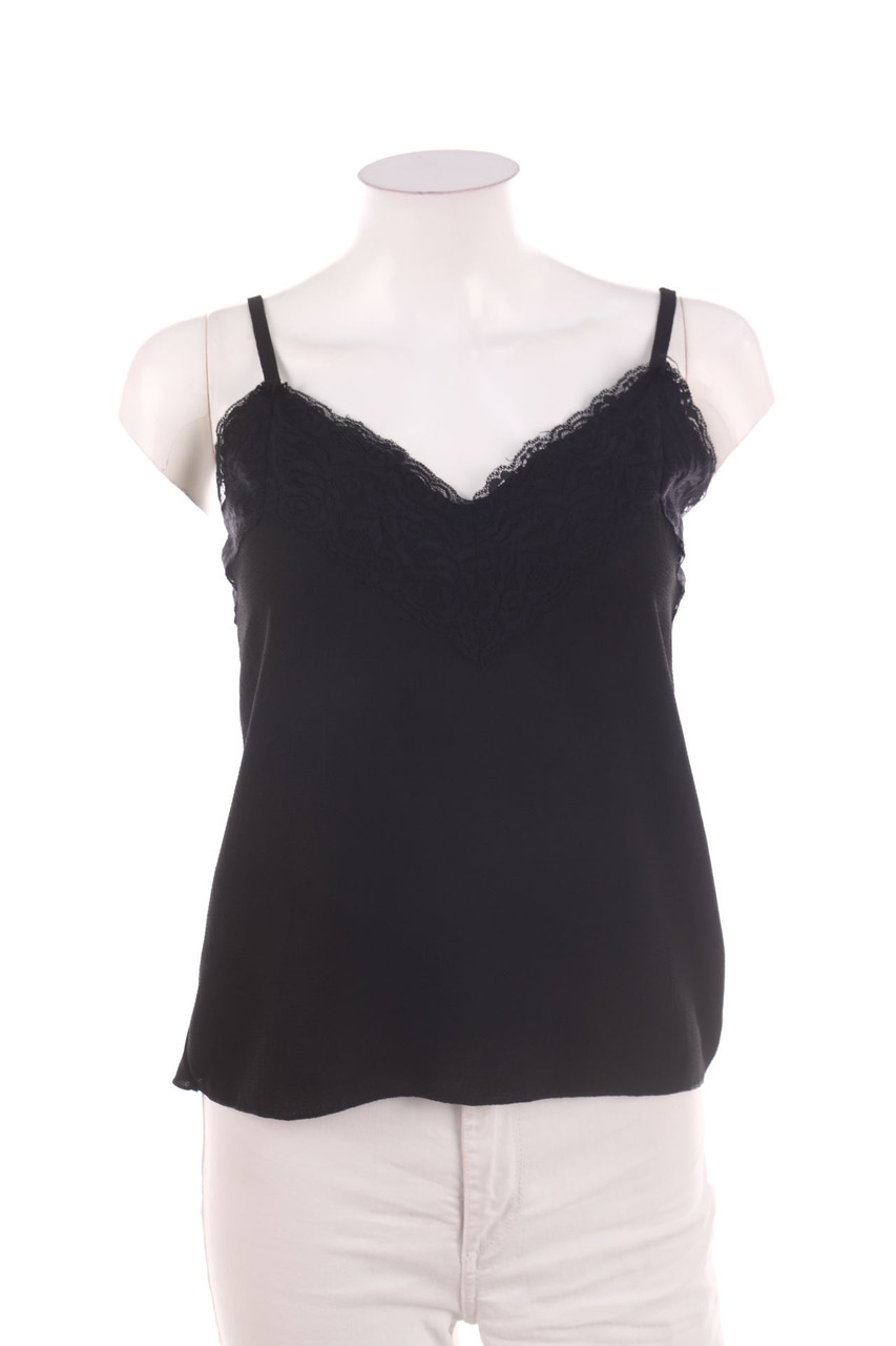 Ohne Label - Blusentop mit Spitze - D 34