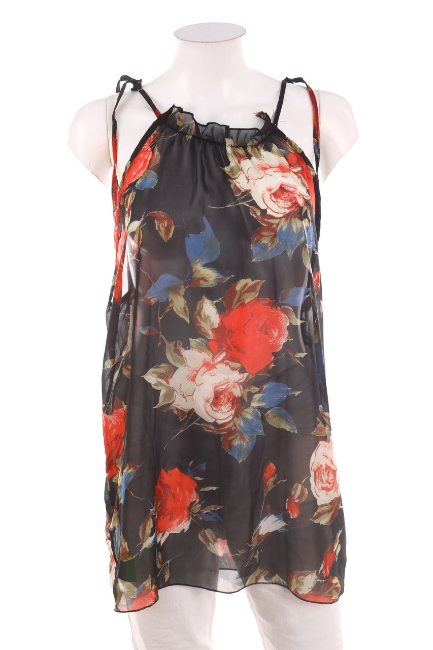 FANCYQUBE - Blusentop mit Blumen-Print - M