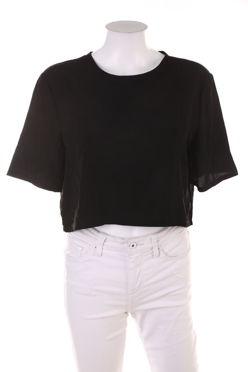 TALLY WEiJL - Basic-Cropped-Shirt mit überschnittener Schulter - M