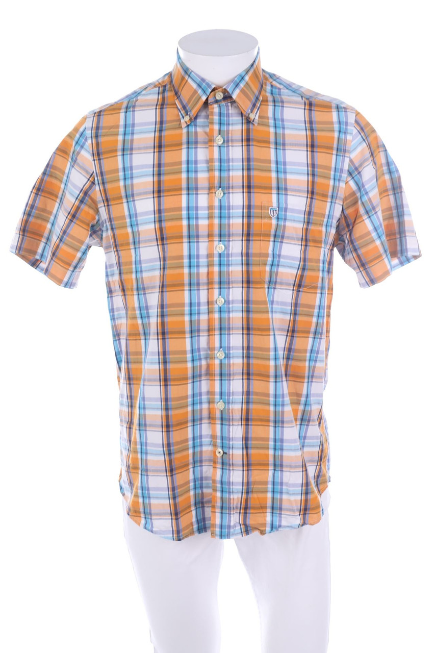 BASEFIELD - Kurzarm-Hemd mit Karo-Muster - M
