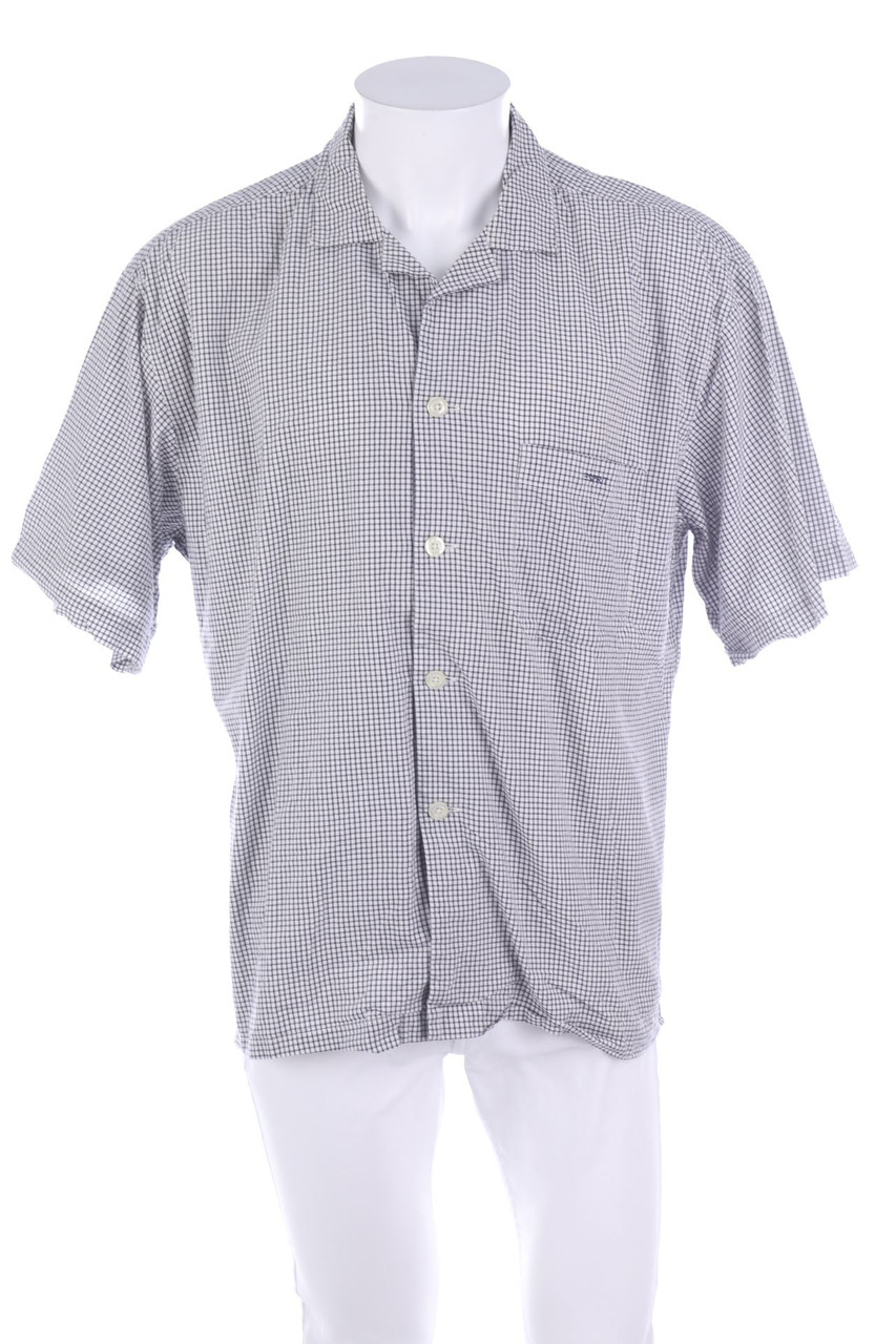 ESPRIT - Kurzarm-Hemd mit Karo-Muster - L