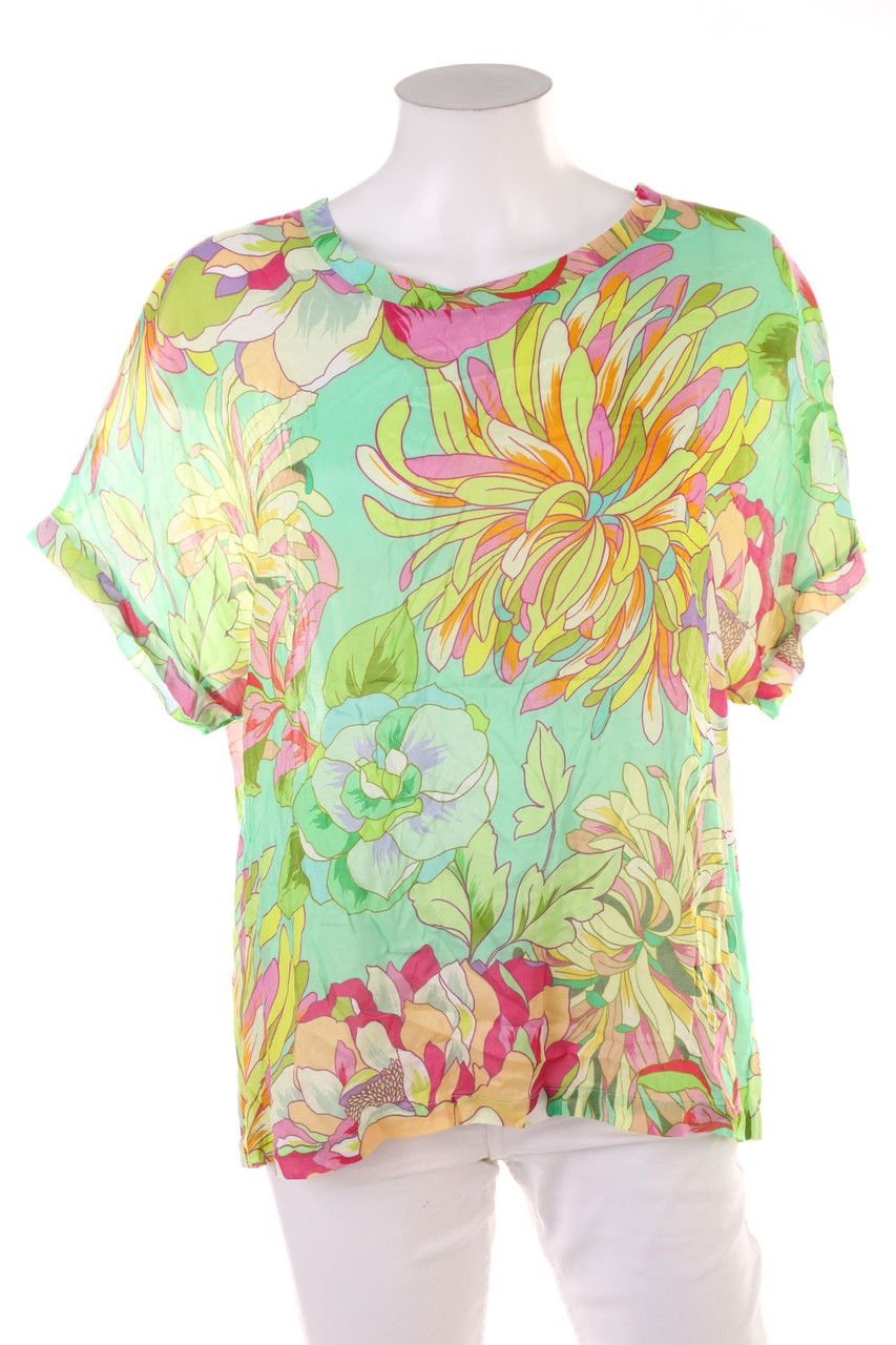 SANI BLU - Kurzarm-Bluse - L